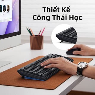 Bàn phím trượt không dây UGREEN 2.4G Thiết kế tiện dụng Hộp số 10M 104 phím Nút tắt tiếng có thể gập lại