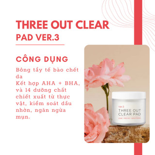 [HÀNG CÔNG TY] Bông tẩy tế bào chết giúp giảm mụn, sáng da GoodnDoc Toner Pad Three Out Clear Pad Ver.3 (60 Miếng)