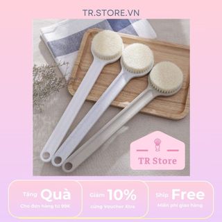 Bàn Chải Tắm Cán Dài Tẩy Tế Bào Chết Cơ Thể - Giúp Da Sạch Thơm, Giảm Mụn Lưng