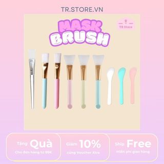 Cọ Quét Mặt Nạ Spa - Chất Liệu Silicon/Nylon/Nhựa Mềm Mại, Dễ Vệ Sinh