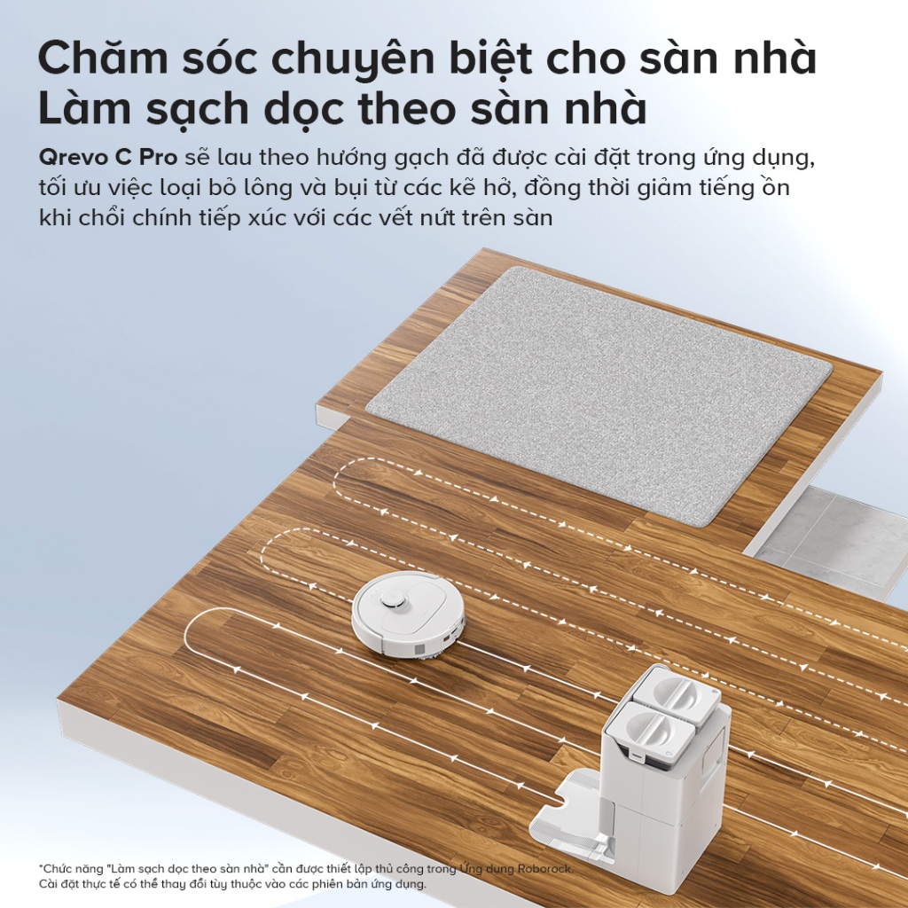 Roborock QRevo C Pro robot hút bụi lau nhà - Lực hút 18.500 Pa - Bản quốc tế - bảo hành 24 tháng