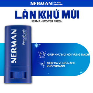Lăn khử mùi cho nam dạng sáp hương nước hoa Nerman Power Fresh 18g