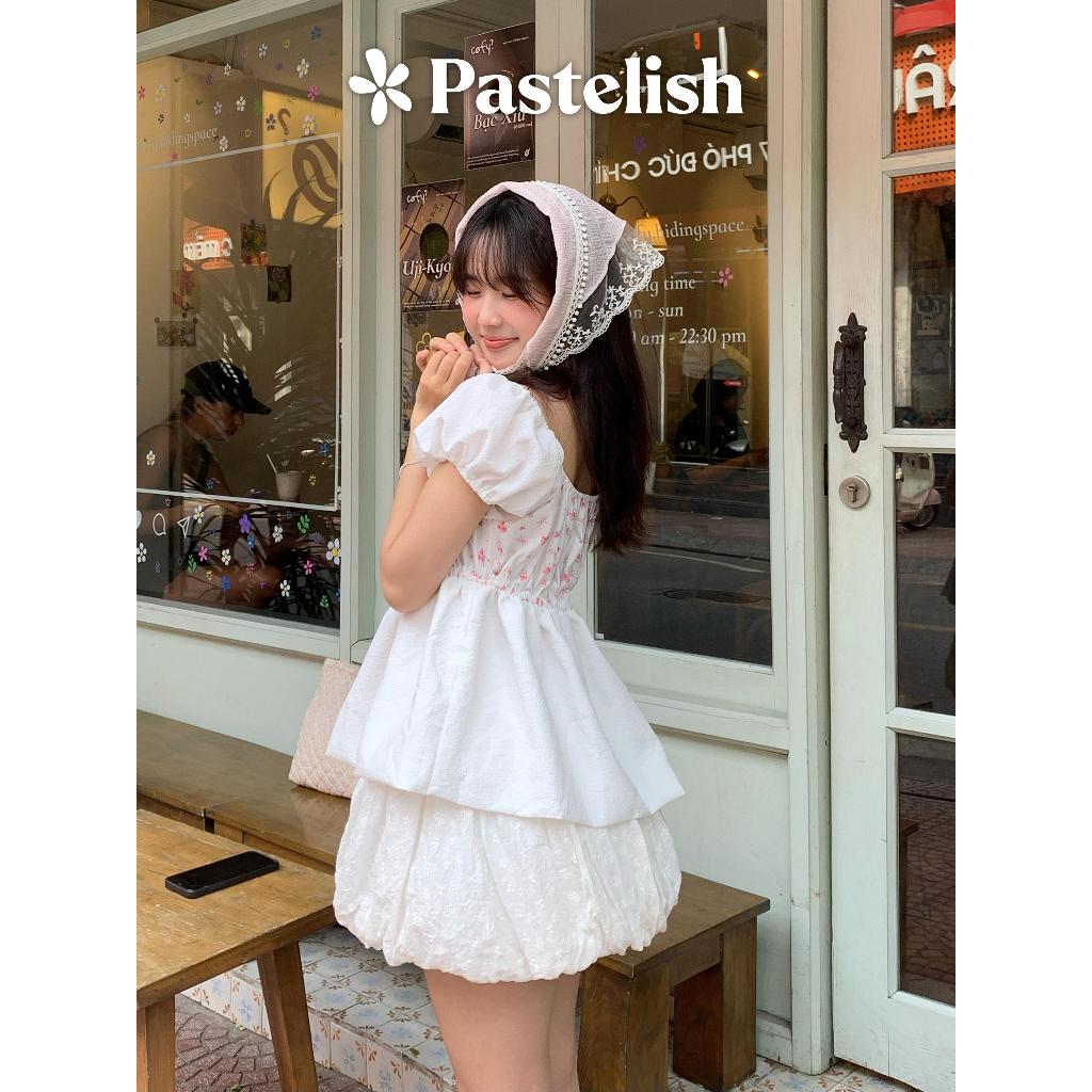 [DEAL MỞ BÁN] Áo babydoll bí - hoa nhí tay phồng vải xốp hoa - Pastelish