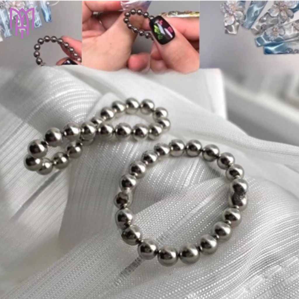 Nam Châm Đẩy Sơn Gel Mắt Mèo Rubik 27 Viên - Vòng Bi Tròn 10 Viên - Tạo Gợn Sóng Nước, Hiệu Ứng Vân