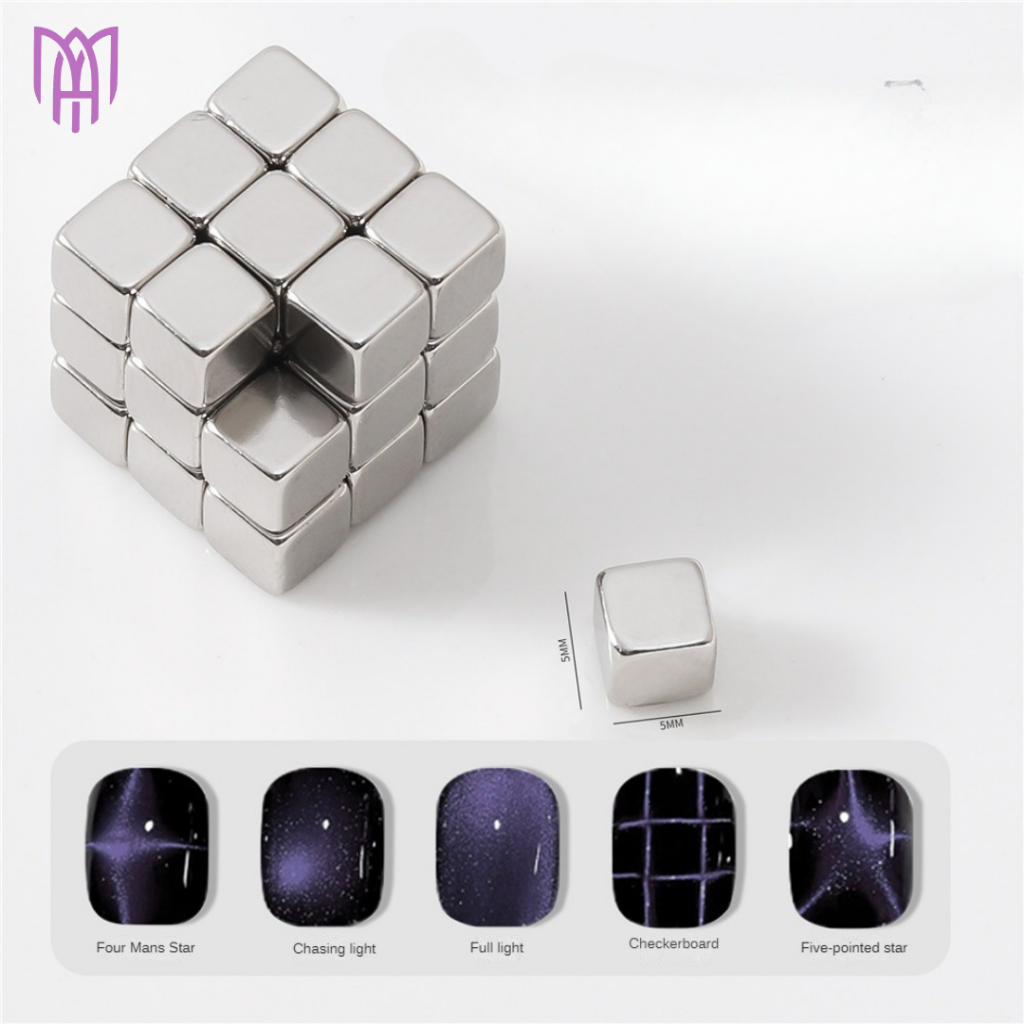 Nam Châm Đẩy Sơn Gel Mắt Mèo Rubik 27 Viên - Vòng Bi Tròn 10 Viên - Tạo Gợn Sóng Nước, Hiệu Ứng Vân