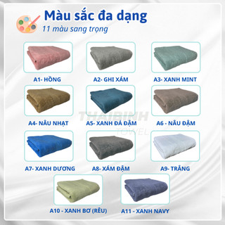 Combo 2 khăn tắm thaibinh towel 50x100 hoặc 60x120cm làm từ sợi cotton mềm mịn thấm hút không phai