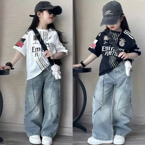 M77/ Set áo thun kèm quần jean sành diệu cho bé