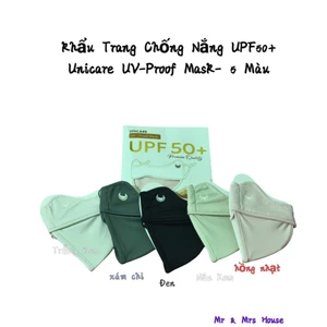Khẩu Trang Chống Nắng Unicare 🌞 UPF50+-UV Proofmask- 5 màu