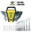 Bộ cờ lê gật gù thương hiệu KINGMAN hàng cao cấp size 8-19mm, mạ Crom, thép CRV, Chính hãng KINGMAN