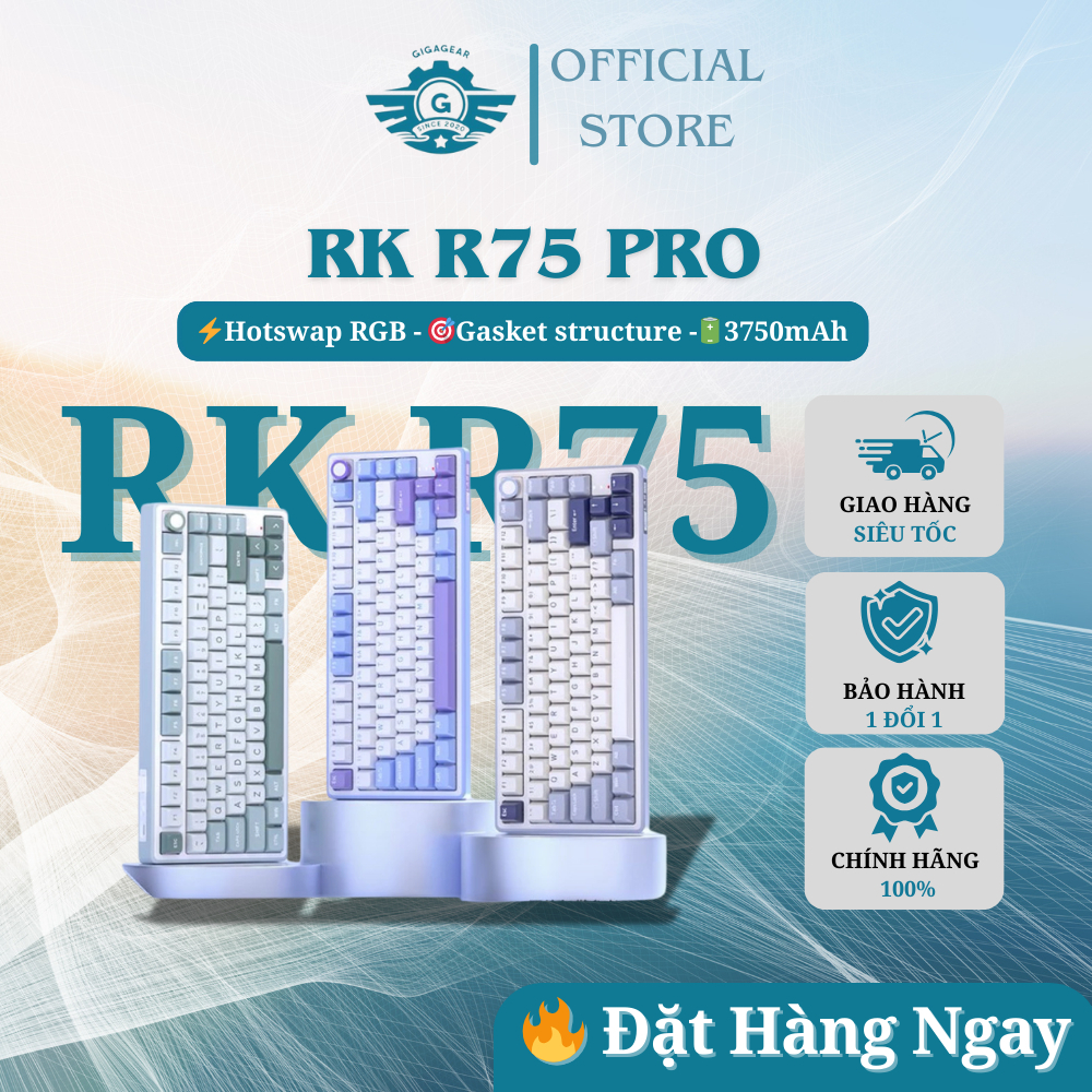 ⚡[Cực Hot] RK R75 Pro – Bàn Phím Cơ Gaming Không Dây Bluetooth/TypeC ...