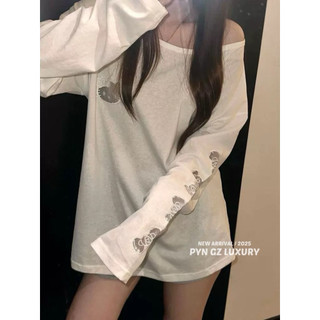 QCL1 5791 Áo thun dài tay kitty thêu phối lưới mới về xinh đỉnh(Freesz)