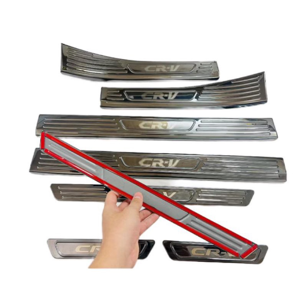Ốp bậc cửa, nẹp bước chân xe Honda CRV 2024-2025 vân Titan hàng cao cấp