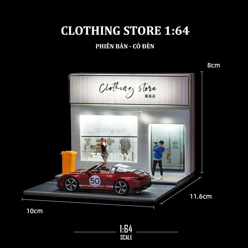 ☆ 1/64 Garage Mô hình garage 1/64 có đèn led Mô Hình Xe Hơi Cho Trẻ Em Từ 8 Tuổi