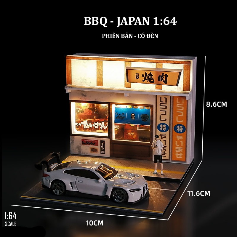 ☆ 1/64 Garage Mô hình garage 1/64 có đèn led Mô Hình Xe Hơi Cho Trẻ Em Từ 8 Tuổi