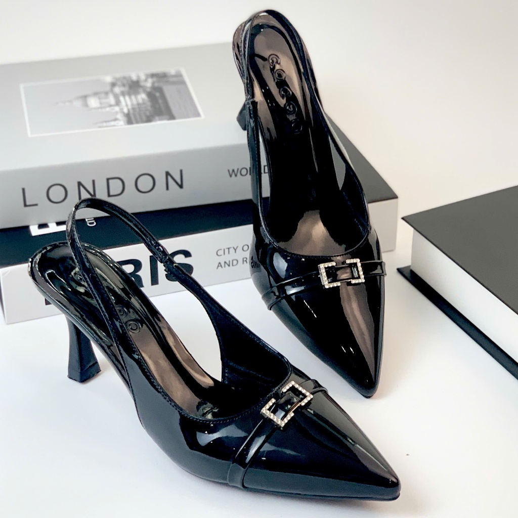 Giày slingback da xịn thật Cocoo mã CC02T 7cm - Giày da nữ