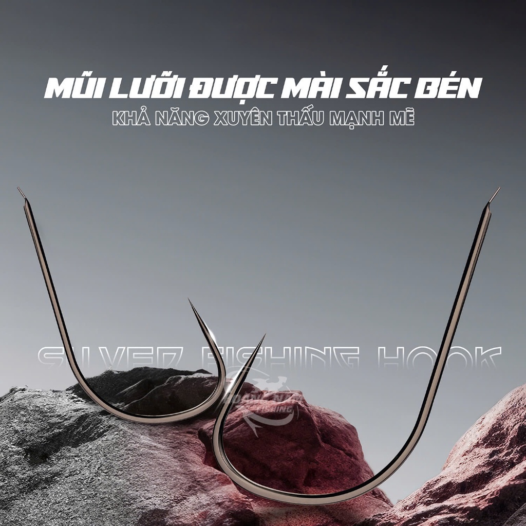 LƯỠI CÂU RÔ PHI TITAN BẠC