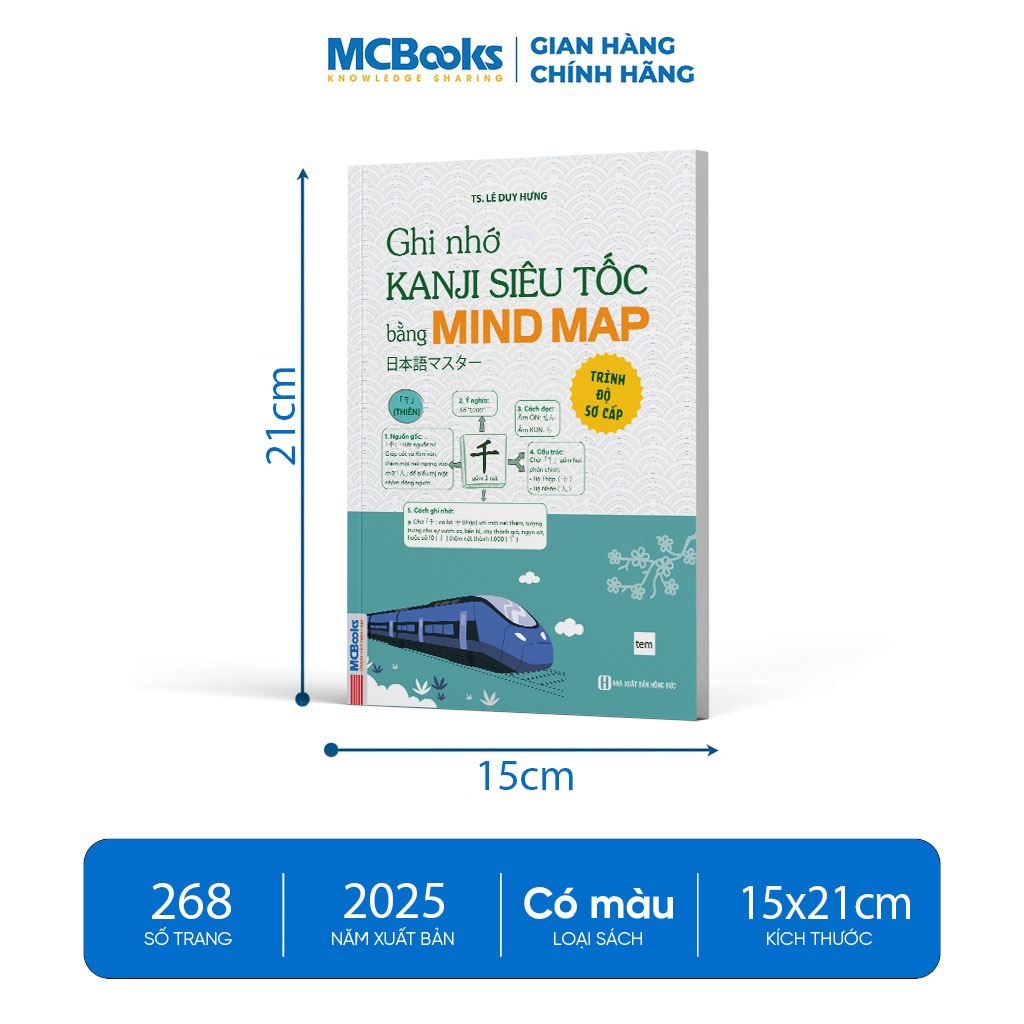 Sách - Ghi nhớ Kanji siêu tốc bằng mindmap – Trình độ sơ cấp