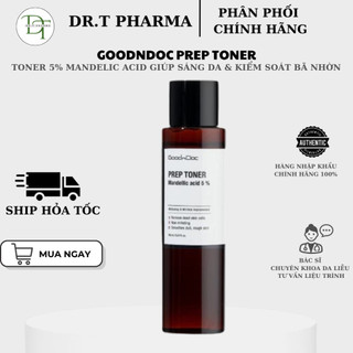 [HÀNG CÔNG TY] Nước cân bằng loại bỏ tế bào chết GoodnDoc Prep Toner (150ml)