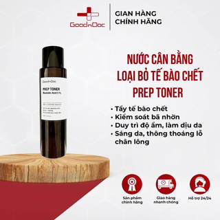 [HÀNG CÔNG TY] Nước cân bằng loại bỏ tế bào chết GoodnDoc Prep Toner (150ml)