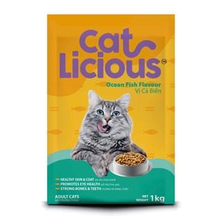 Thức ăn mèo trưởng thành CATLICIOUS vị Cá Biển - Gói 1KG Pet Kool