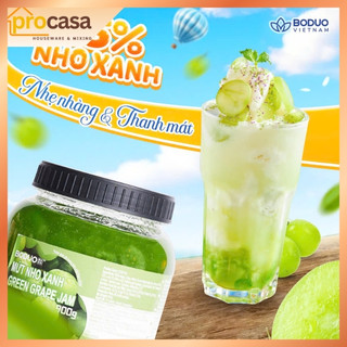 900gr - Mứt Nho Xanh Boduo Signature - Green Grape Jam – Dùng Cho Trà Trái Cây, Yogurt, Đá Xay, Soda