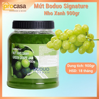 900gr - Mứt Nho Xanh Boduo Signature - Green Grape Jam – Dùng Cho Trà Trái Cây, Yogurt, Đá Xay, Soda
