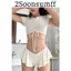 2Soonsumff Set 2 món áo crotop cổ tròn viền ren kèm quần short ngắn ôm body sexy quyến rũ mùa hè retro