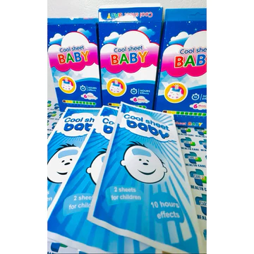 [Hộp 6 Miếng]Dán Hạ Sốt Cấp Tốc Cho Bé- Hoả Tốc- Cool Sheet Baby Miếng Dán Hạ Nhiệt Nhanh Cho Em Bé Và Người Lớn Sốt Cao