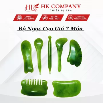 Bộ Ngọc Cạo Gió Bộ Dụng Cụ Ấn Huyệt | Cạo Gió 7 Món Dùng Trong Gội Đầu Dưỡng Sinh Spa
