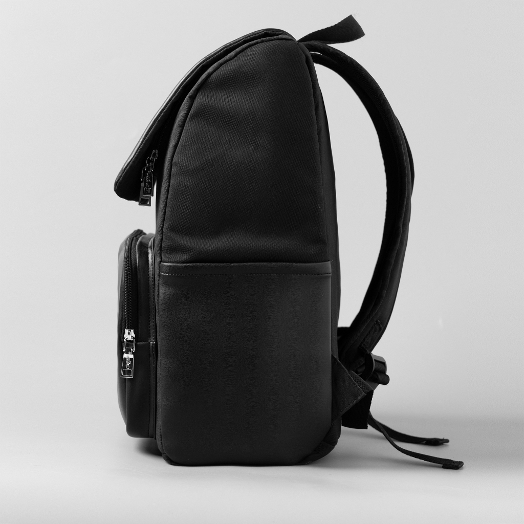 Balo Đi Học Đi Làm PAIX Nam Nữ Cặp Đựng Laptop Vải Phối Da PU Du Lịch | MIDORI BAG COLLECTION