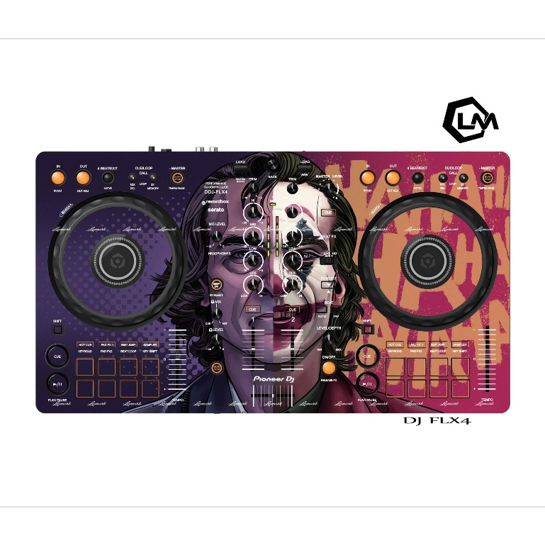 Tấm Dán Skin DJ DDJ FLX4, Skin In Theo Yêu Cầu IB Shop Để Gửi Mẫu
