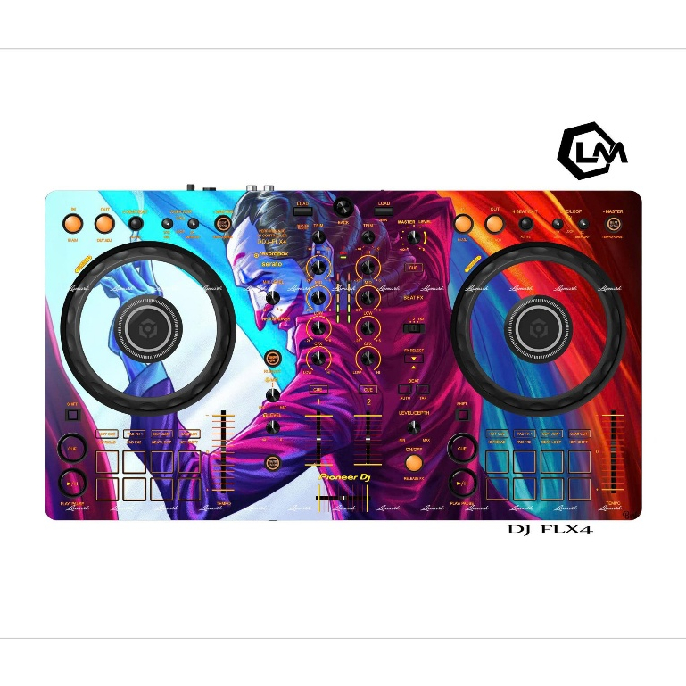Tấm Dán Skin DJ DDJ FLX4, Skin In Theo Yêu Cầu IB Shop Để Gửi Mẫu