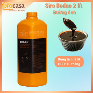 2 lít - Siro Đường Đen Boduo - chuẩn vị truyền thống - siro nguyên liệu pha chế chính hãng