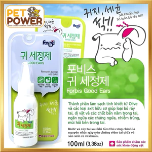 Forcans Dung Dịch Vệ Sinh Tai Thú Cưng 100ml