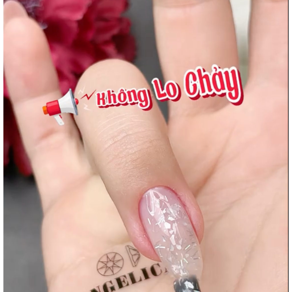 Gel Biab Nhũ Hồng Đục Tự Nhiên ANGELICA Chính Hãng Chai 20g - Gel Biad Cao Cấp Nail ANG-QBPG