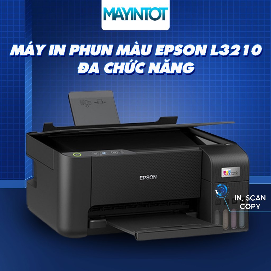 Máy In Epson L3210 Đa Chức Năng In Scan Copy – In Ảnh Siêu Âm – Dùng Cho Gia Đình, Phòng Khám – Máy In Tốt