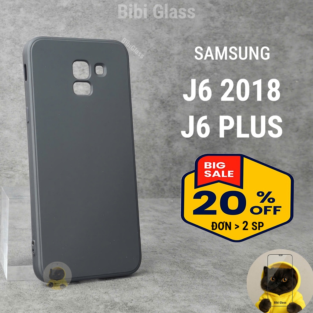 Ốp lưng Samsung J6 2018, J6+ (plus) cạnh vuông bảo vệ cam nhựa dẻo Vỏ bao lưng điện thoại ss bibi