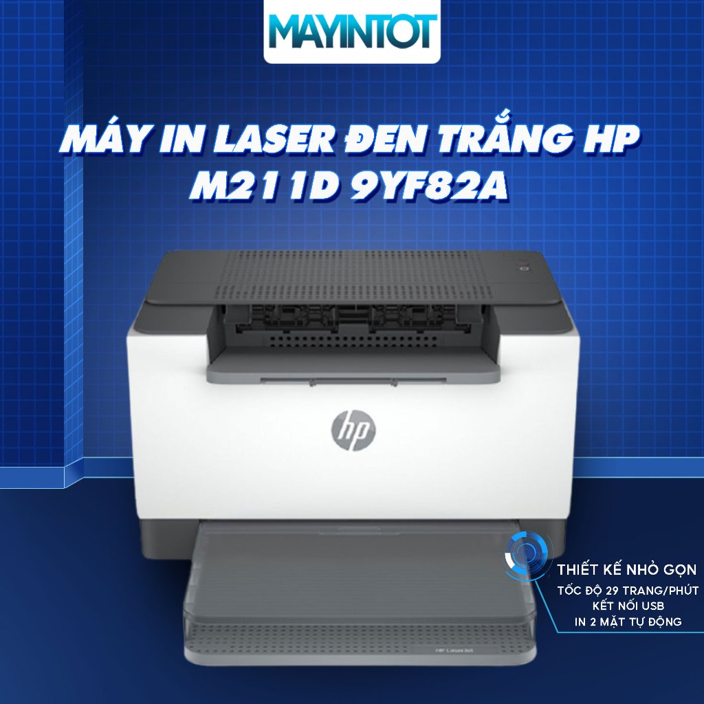 Máy In Laser Đen Trắng HP M211D 9YF82A - In 2 Mặt Tự Động, Tốc Độ 29 Trang/Phút, Kết Nối USB, Thiết Kế Nhỏ Gọn
