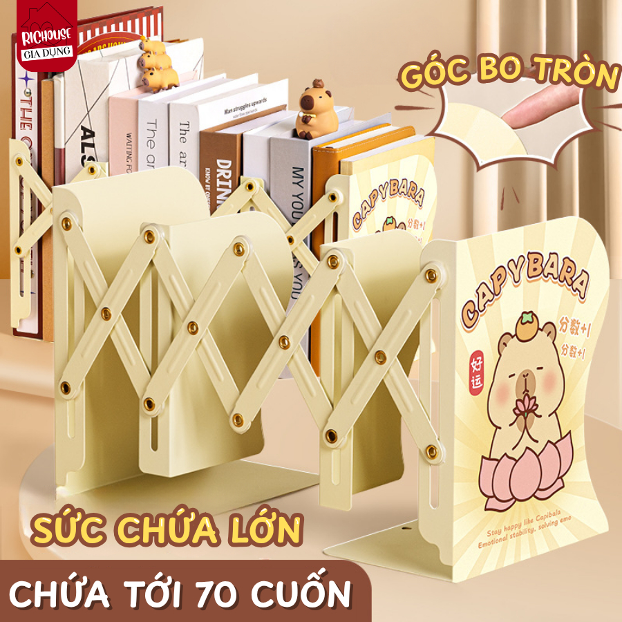 Giá Đỡ Sách, Kẹp Sách Gấp Gọn Điều Chỉnh Tư Thế Đọc Bằng Kim Loại Họa Tiết Ngộ Nghĩnh