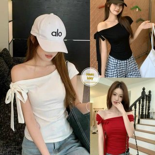 Áo Trễ Vai Nữ Tay Ngắn Mặc Nhiều Kiểu Kèm Dây Thời Trang