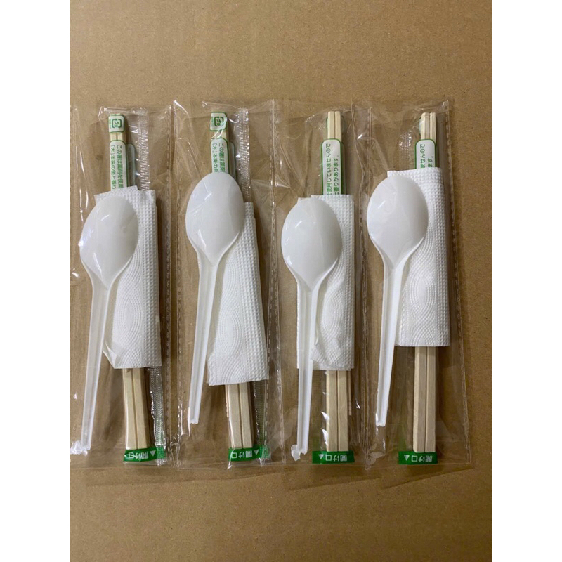 1.000 Bộ.ComBo.20cm.0PP(đũa-giấy-thìa)Không Tăm | Shopee Việt Nam