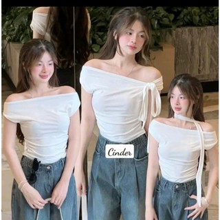 Áo Trễ Vai Kiểu Kèm Dây Xinh Xắn Chất Tăm Lạnh Đẹp