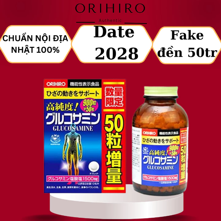 Viên bổ xương khớp Glucosamine Nhật Bản giúp tái tạo sụn khớp giảm đau sưng khớp hiệu quả, Date xa