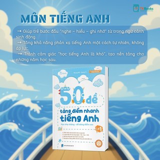 Sách - Tham khảo Lớp 1- Combo 3 Cuốn 50 Đề Tăng Điểm Nhanh Toán, Tiếng Việt, Tiếng Anh Lớp 1 - Theo chương trình SGK mới