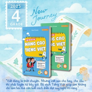 Sách - Tham khảo lớp 4 - Combo Bài tập bổ trợ nâng cao Tiếng Việt Lớp 4 - Theo Chương Trình SGK Mới