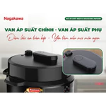 Nồi áp suất điện 5L Nagakawa đa năng NEP5288, lòng nồi dạng niêu, có khóa an toàn, bảo hành chính hãng 2 năm — ảnh 5