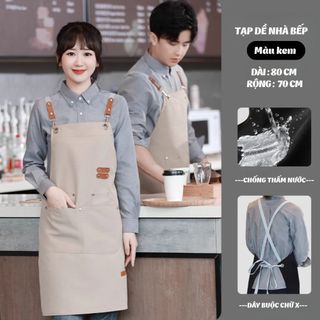 Tạp Dề cao cấp ECO cho nhân viên pha chế , Tạp dề nhà bếp vải canvas đa năng chống thấm nước, chống bụi và chống dầu