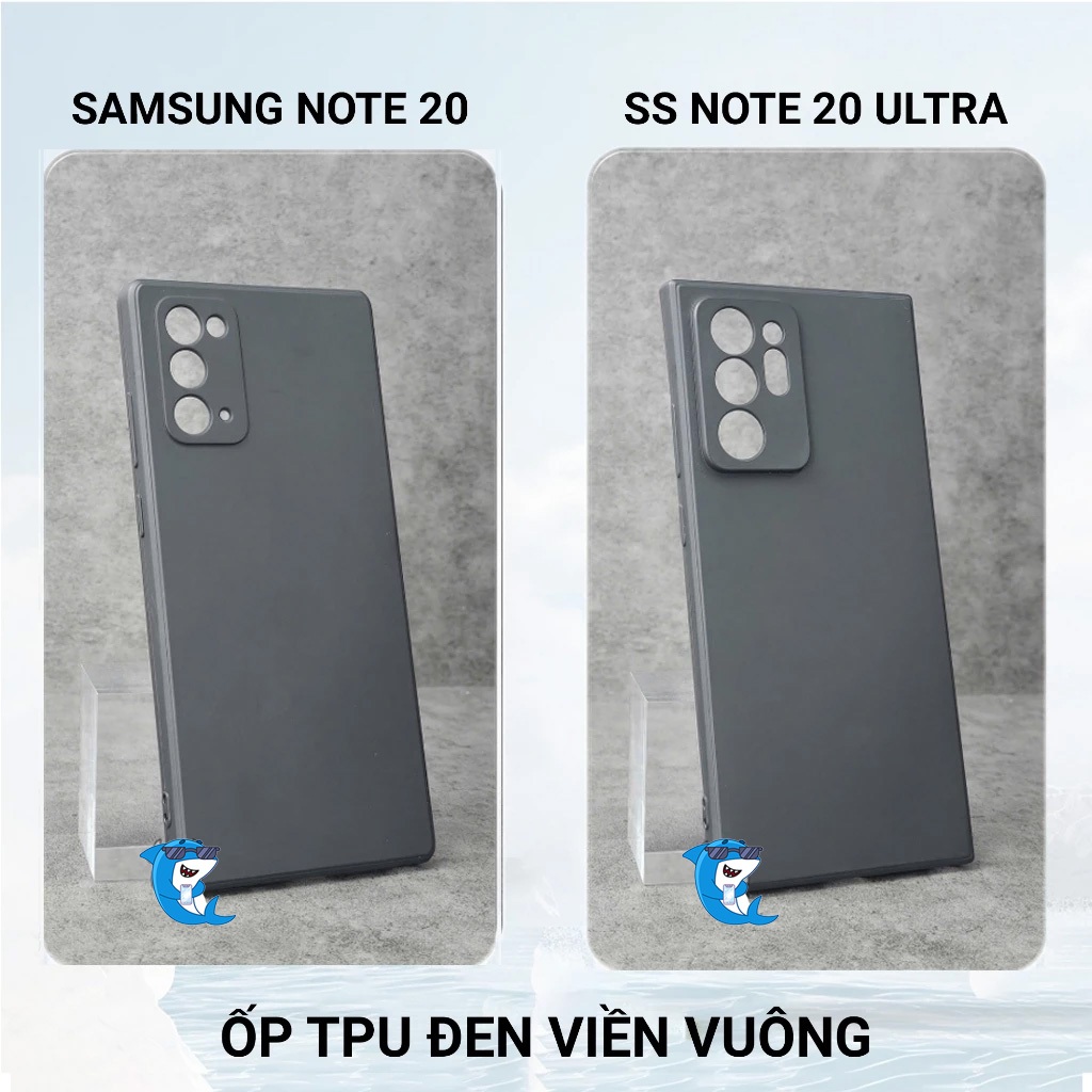 Ốp lưng Samsung Note 20 / 20 Ultra cạnh vuông bảo vệ cam nhựa dẻo I Vỏ bao lưng điện thoại ss