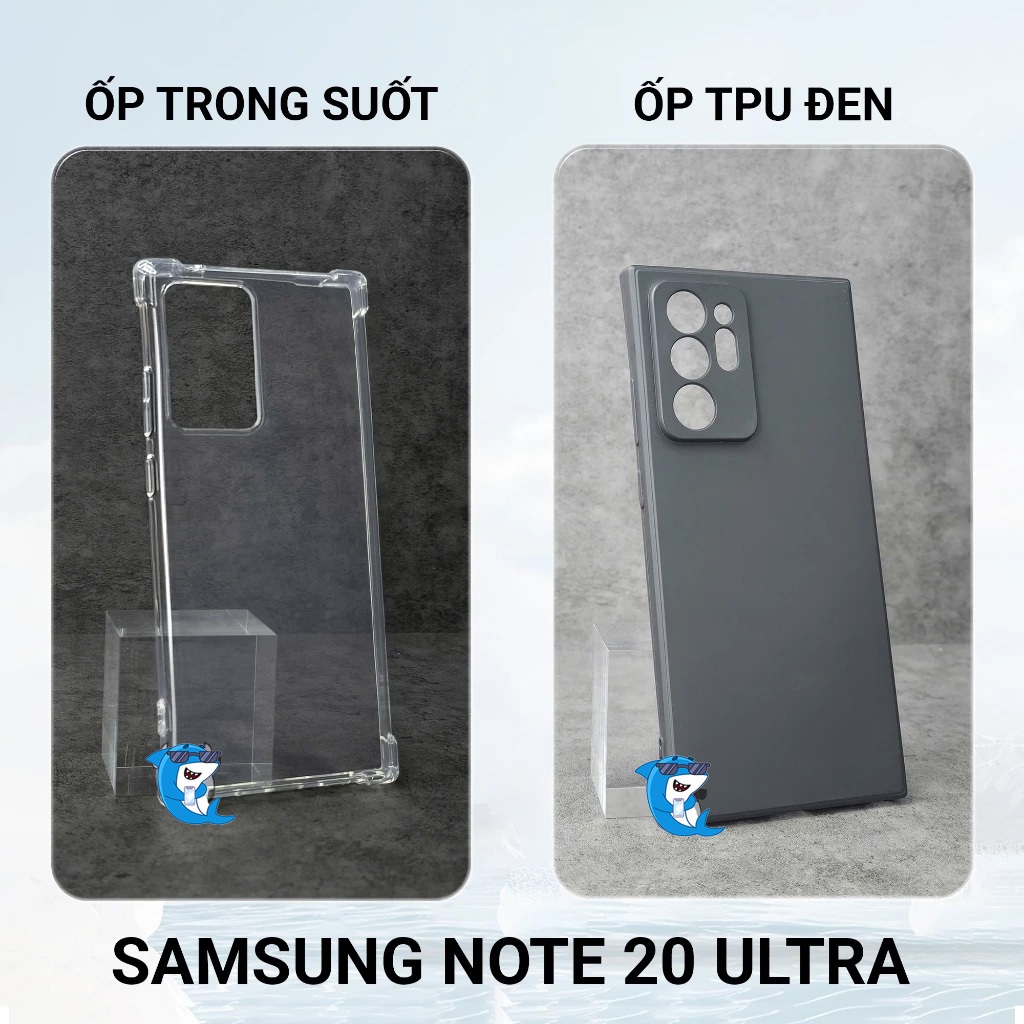 Ốp lưng Samsung Note 20 / 20 Ultra cạnh vuông bảo vệ cam nhựa dẻo I Vỏ bao lưng điện thoại ss