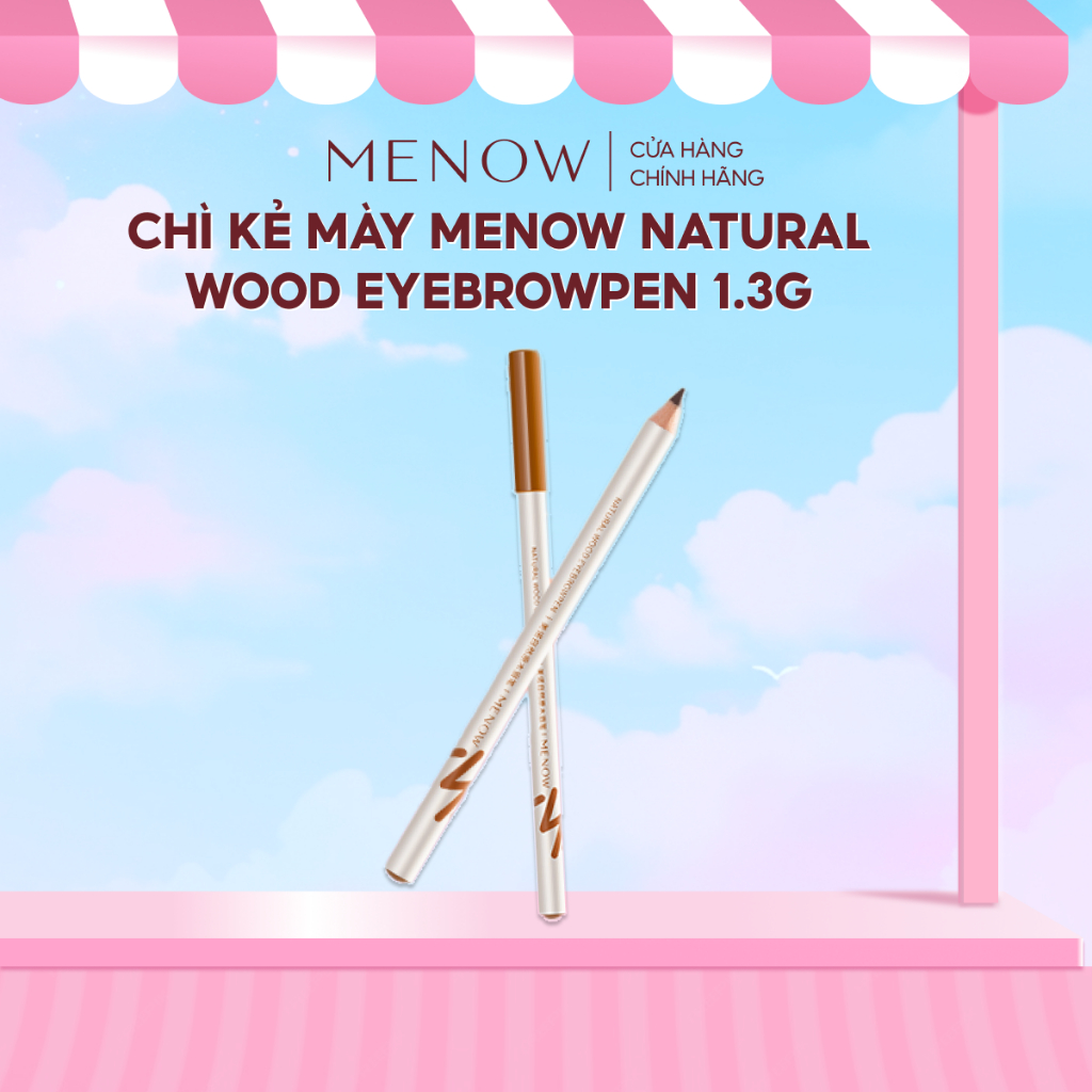 Chì kẻ mày phẩy sợi làm đều màu lông mày Menow Skinny Brow Pencil 1.3g
